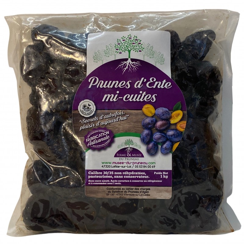 Prunes d'Ente mi-cuites (1 kg) de calibre gros (30/35)