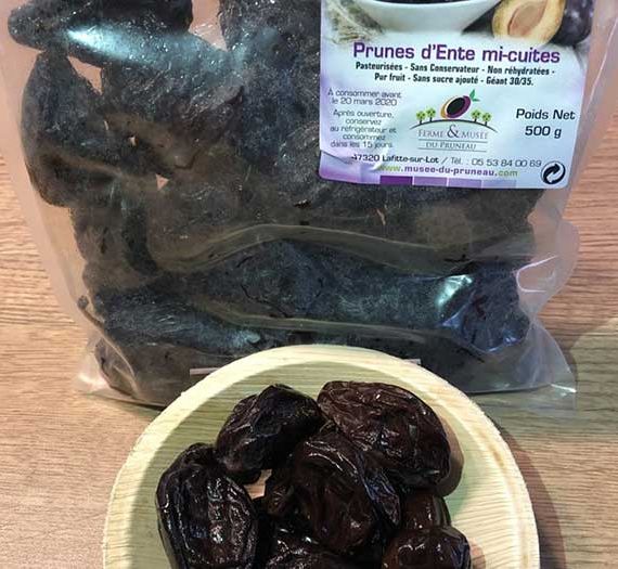 Prunes d'ente mi-cuites